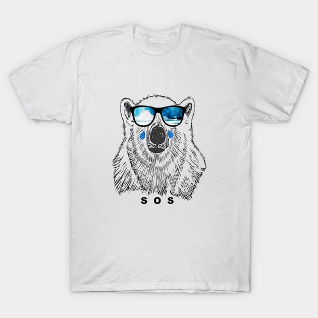 Polar Bear Sends Out an SOS T-Shirt by Notfit2wear